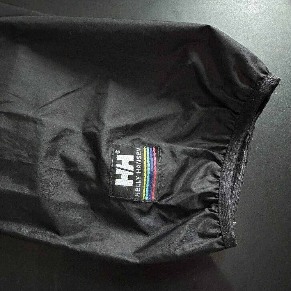 Helly Hansen Harley-Davidson Black Full Zip‎ Hooded Windbreaker Size XL